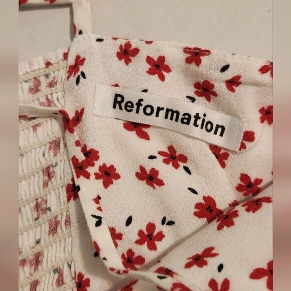 Reformation Aero Sun Dress Sophia Size 4 in White Floral - Picture 5 of 13